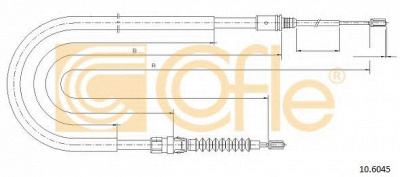 COFLE 106045 -  Трос, стояночная тормозная система