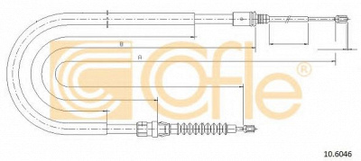 COFLE 106046 -  Трос, стояночная тормозная система