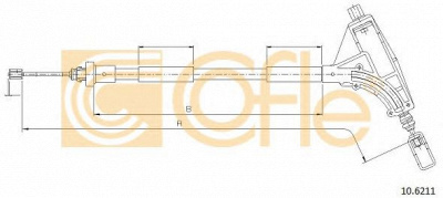 COFLE 106211 -  Трос, стояночная тормозная система
