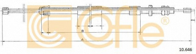 COFLE 10646 -  Трос, стояночная тормозная система