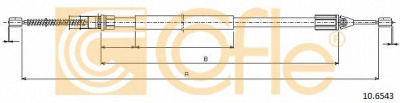 COFLE 106543 -  Трос, стояночная тормозная система