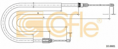 COFLE 106681 -  Трос, стояночная тормозная система