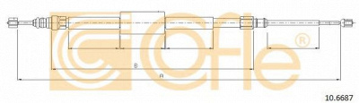 COFLE 106687 -  Трос, стояночная тормозная система