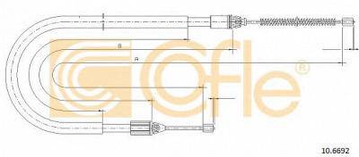 COFLE 106692 -  Трос, стояночная тормозная система
