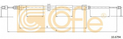 COFLE 106794 -  Трос, стояночная тормозная система