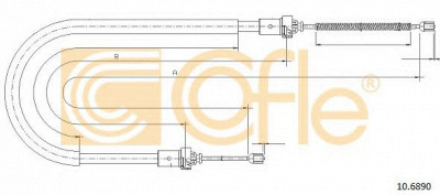 COFLE 106890 -  Трос, стояночная тормозная система