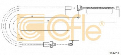 COFLE 106891 -  Трос, стояночная тормозная система