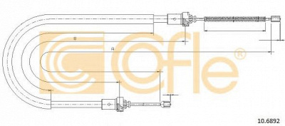 COFLE 106892 -  Трос, стояночная тормозная система