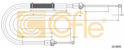 COFLE 106895 -  Трос, стояночная тормозная система