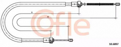 COFLE 106897 -  Трос, стояночная тормозная система