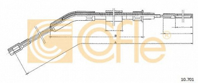 COFLE 10701 -  Трос, стояночная тормозная система