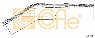COFLE 10702 -  Трос, стояночная тормозная система
