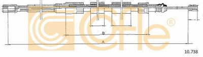 COFLE 10738 -  Трос, стояночная тормозная система