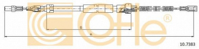 COFLE 107383 -  Трос, стояночная тормозная система