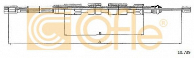 COFLE 10739 -  Трос, стояночная тормозная система