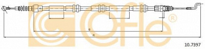 COFLE 107397 -  Трос, стояночная тормозная система