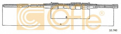 COFLE 10740 -  Трос, стояночная тормозная система