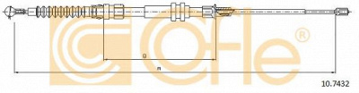 COFLE 107432 -  Трос, стояночная тормозная система