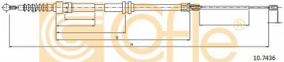 COFLE 107436 -  Трос, стояночная тормозная система
