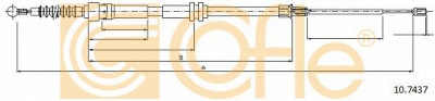 COFLE 107437 -  Трос, стояночная тормозная система