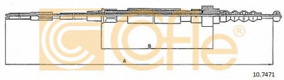 COFLE 107471 -  Трос, стояночная тормозная система