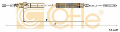 COFLE 107481 -  Трос, стояночная тормозная система