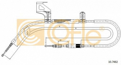 COFLE 107482 -  Трос, стояночная тормозная система