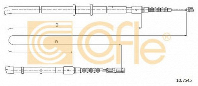 COFLE 107545 -  Трос, стояночная тормозная система