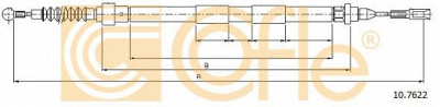 COFLE 107622 -  Трос, стояночная тормозная система