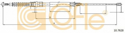 COFLE 107628 -  Трос, стояночная тормозная система