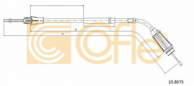COFLE 108073 -  Трос, стояночная тормозная система