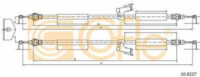 COFLE 108227 -  Трос, стояночная тормозная система