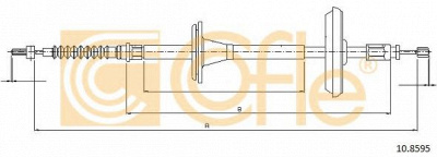 COFLE 108595 -  Трос, стояночная тормозная система