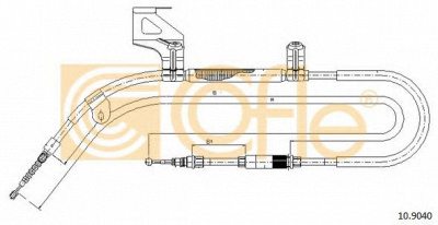 COFLE 109040 -  Трос, стояночная тормозная система