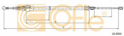 COFLE 109055 -  Трос, стояночная тормозная система