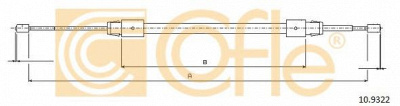 COFLE 109322 -  Трос, стояночная тормозная система