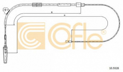 COFLE 109328 -  Трос, стояночная тормозная система