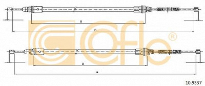 COFLE 109337 -  Трос, стояночная тормозная система