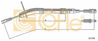 COFLE 10936 -  Трос, стояночная тормозная система