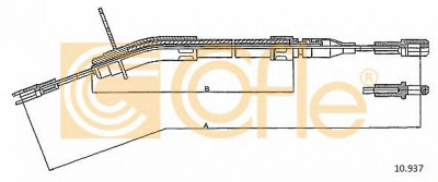COFLE 10937 -  Трос, стояночная тормозная система