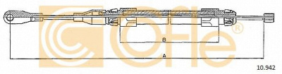 COFLE 10942 -  Трос, стояночная тормозная система