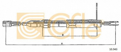 COFLE 10943 -  Трос, стояночная тормозная система