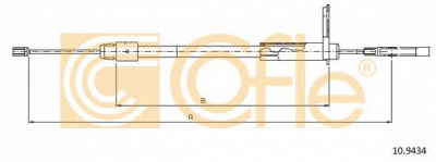 COFLE 109434 -  Трос, стояночная тормозная система