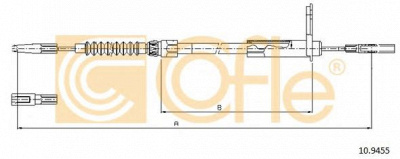 COFLE 109455 -  Трос, стояночная тормозная система