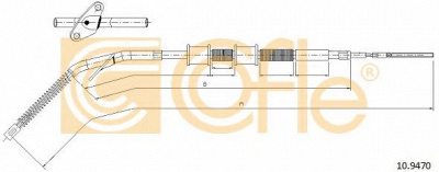 COFLE 109470 -  ТРОС РУЧНОГО ТОРМОЗА ЛЕВЫЙ МЕРСЕДЕС W463 90-