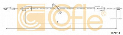 COFLE 109514 -  Трос, стояночная тормозная система
