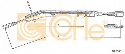 COFLE 109571 -  Трос, стояночная тормозная система