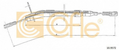COFLE 109572 -  Трос, стояночная тормозная система