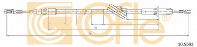 COFLE 109592 -  Трос, стояночная тормозная система