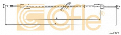 COFLE 109834 -  Трос, стояночная тормозная система